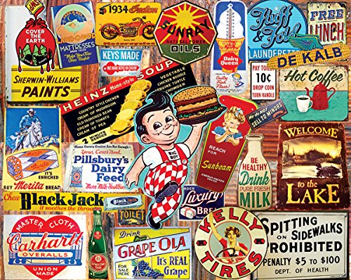 White Mountain Puzzles Vintage Signs - 1000 Piece Jigsaw Puzzle by White Mountain Puzzles, Inc.