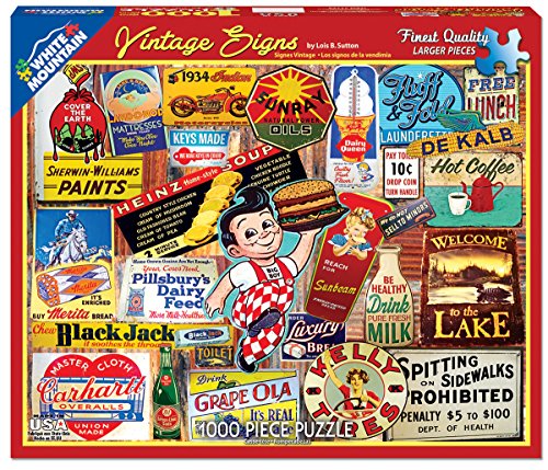 White Mountain Puzzles Vintage Signs - 1000 Piece Jigsaw Puzzle by White Mountain Puzzles, Inc.