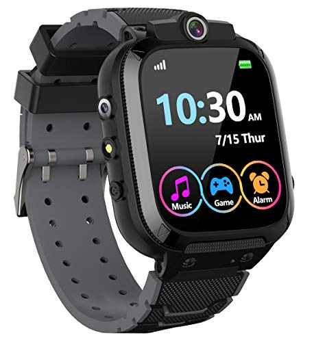 Kids Game Smart Watch for Boys Girls with 1.44" HD Touch Screen 14 Puzzle Games Music Player Dual Camera Video Recording 12/24 hr Pedometer Alarm Clock Calculator Flashlight Birthday Educational Toys by Wellnow