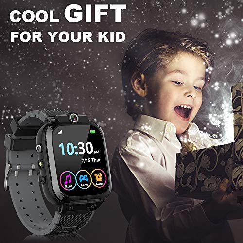 Kids Game Smart Watch for Boys Girls with 1.44" HD Touch Screen 14 Puzzle Games Music Player Dual Camera Video Recording 12/24 hr Pedometer Alarm Clock Calculator Flashlight Birthday Educational Toys by Wellnow