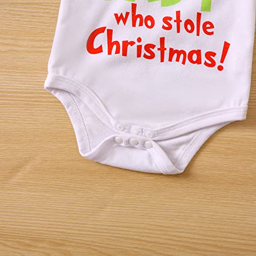 Baby Boy Girl Christmas Outfit Long Sleeve Letter Print Romper Furry Suspender Overalls Pants Dress Cute Clothing (Suspender Pants Set,18-24 Months) by Rarjuiey