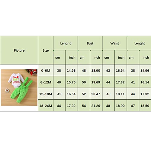 Baby Boy Girl Christmas Outfit Long Sleeve Letter Print Romper Furry Suspender Overalls Pants Dress Cute Clothing (Suspender Pants Set,18-24 Months) by Rarjuiey