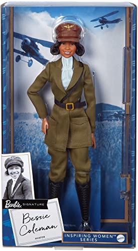 Barbie Doll, Bessie Coleman, Inspiring Women Collector Series, Signature, Displayable Packaging, Aviator Suit from Mattel