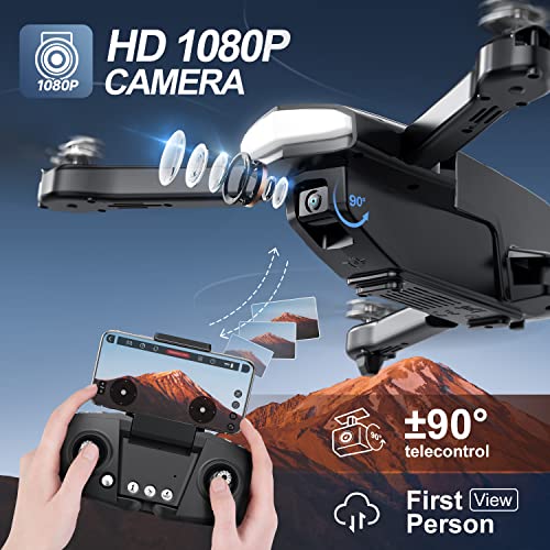 Holy Stone HS260 Drone for Kids Adults with 1080P HD Camera Adjustable, Foldable RC Quadcopter for Beginners with 30 Mins Flight, Gravity Sensor, Voice Control, Trajectory Flight, Storage Case from Holy Stone