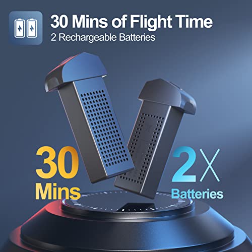 Holy Stone HS260 Drone for Kids Adults with 1080P HD Camera Adjustable, Foldable RC Quadcopter for Beginners with 30 Mins Flight, Gravity Sensor, Voice Control, Trajectory Flight, Storage Case from Holy Stone