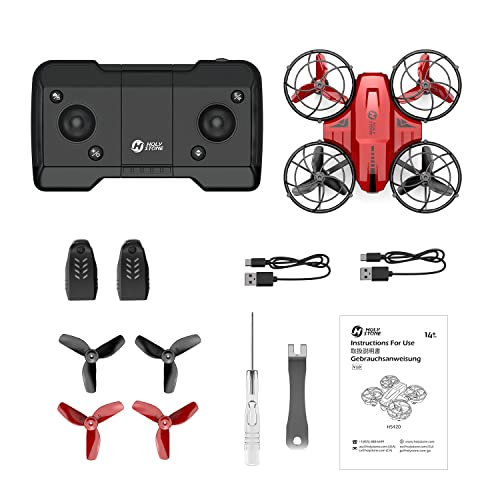 Holy Stone HS420 Mini Drone with HD FPV Camera for Kids Adults Beginners, Pocket RC Quadcopter with 3 Batteries, Toss to Launch, Gesture Selfie, Altitude Hold, Circle Fly, High Speed Rotation from Holy Stone