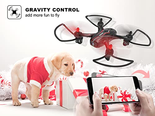 NEHEME NH530 Drones with Camera for Adults Kids, Mini Drone with 720P HD Camera, RC Quadcopter for Beginners with Gravity Sensor, Headless Mode, One Key Return/Take Off/Landing, Drone with 2 Batteries by NEHEME