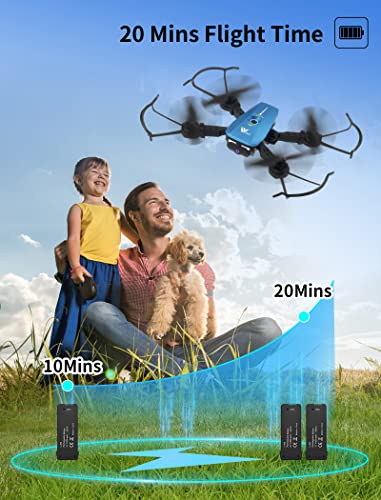 Drones with Camera for Adults/Kids/Beginners 1080P HD APP/Voice Control Camera Drone Easy to Control One-key Returning Altitude Hold 3D Flip 3 Speeds Toy Drone for Kids Gift Ideas for Boys Girls by Guangdong Attop Technology Co Ltd