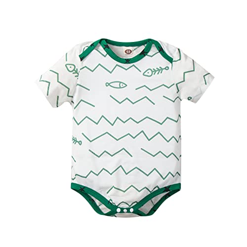 Infant Baby Girl Boy Crewneck Rompers Oversized Cotton Linen Cute Baby Romper Girls Summer Outfits Summer Clothing Set Green from Generic