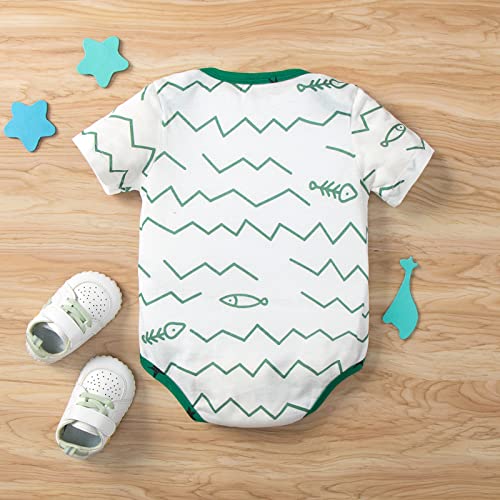 Infant Baby Girl Boy Crewneck Rompers Oversized Cotton Linen Cute Baby Romper Girls Summer Outfits Summer Clothing Set Green from Generic