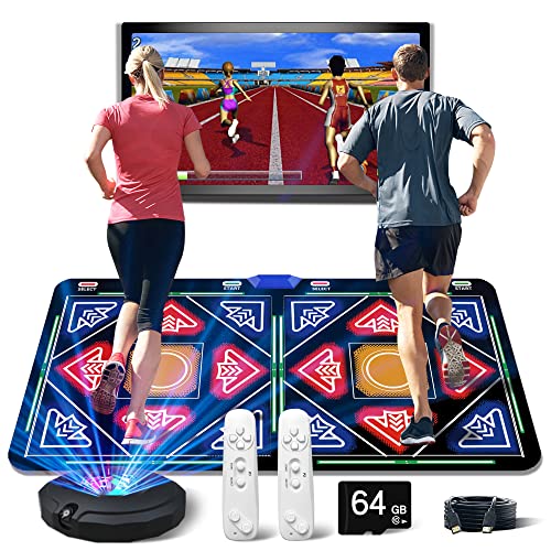 HSAHL HDMI Musical Electronic Dance Mats with HD Camera,64G Memory Card,It Features 635 Games and Hundreds of Songs,Double User Fitness Dance Pad Dancing Mat for Kids & Adults, Gift for Boys & Girls by Shenzhen Wuzhuangyuan Technology Co.LTD