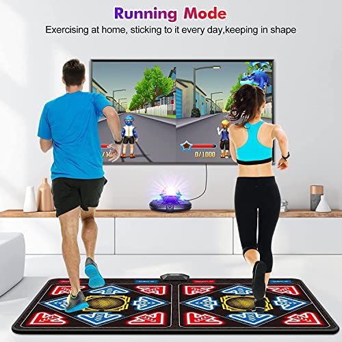 Dance Mat Double User for Kids and Adults, SOULGIRL Dance Floor Mat w/ HD Camera Game Multi-Function Host,Wireless Handle,Slip Massage(Flannel Material) Musical Blanket Dance Pad,HDMI Interface for TV by SOULGIRL