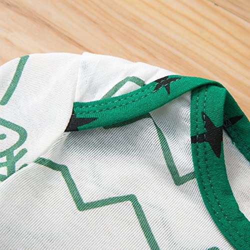 Infant Baby Girl Boy Crewneck Rompers Oversized Cotton Linen Cute Baby Romper Girls Summer Outfits Summer Clothing Set Green from Generic