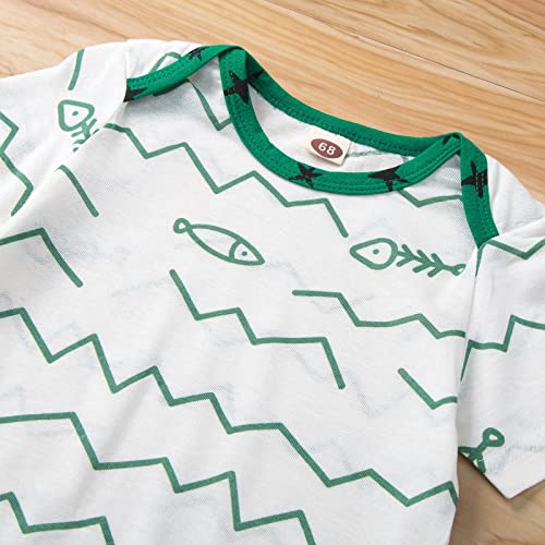 Infant Baby Girl Boy Crewneck Rompers Oversized Cotton Linen Cute Baby Romper Girls Summer Outfits Summer Clothing Set Green from Generic