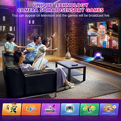 Dance Mat Double User for Kids and Adults, SOULGIRL Dance Floor Mat w/ HD Camera Game Multi-Function Host,Wireless Handle,Slip Massage(Flannel Material) Musical Blanket Dance Pad,HDMI Interface for TV by SOULGIRL