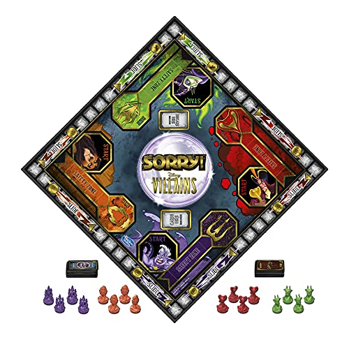 Hasbro Gaming Sorry! Board Game: Disney Villains Edition Kids Game, Family Games for Ages 6 and Up (Amazon Exclusive) from Hasbro