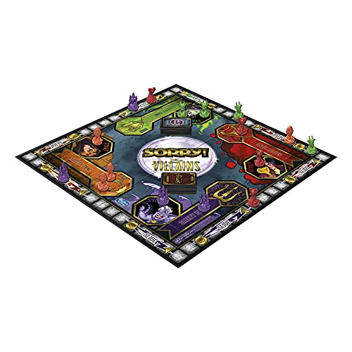 Hasbro Gaming Sorry! Board Game: Disney Villains Edition Kids Game, Family Games for Ages 6 and Up (Amazon Exclusive) from Hasbro