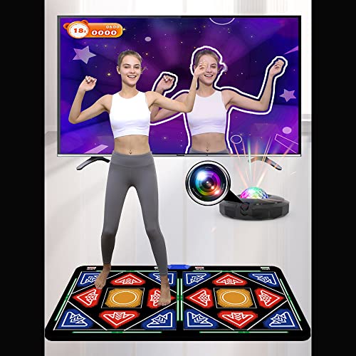 HSAHL HDMI Musical Electronic Dance Mats with HD Camera,64G Memory Card,It Features 635 Games and Hundreds of Songs,Double User Fitness Dance Pad Dancing Mat for Kids & Adults, Gift for Boys & Girls by Shenzhen Wuzhuangyuan Technology Co.LTD