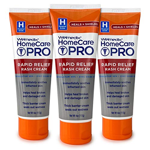 Welmedix Rapid Relief Diaper Rash Cream with Zinc Oxide, Hospital Grade Barrier Cream for Adults, and Babies with Fragile or Sensitive Skin (Pack of 3) from Welmedix