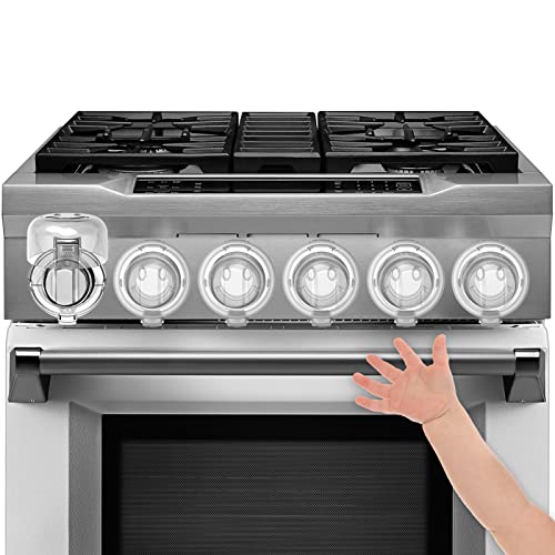6 Packs Stove Knob Covers for Child Safety, Double-Key Design Universal Size Gas Stove Knob Covers, Upgraded Oven Knob Covers for Child Safety from AeKahtay