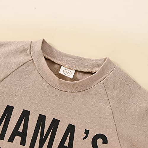 Infant Toddler Baby Boy Fall Winter Clothes Letter Pullover Sweatshirt Long Sleeve T-Shirt Tops Pants Sweatsuit Outfits Set (Coffee , 3-6 Months ) from YOKJZJD