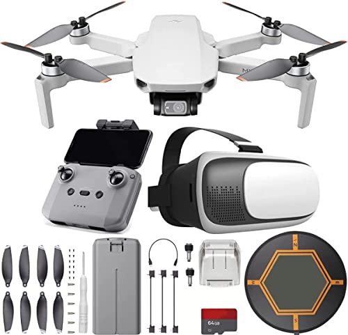 DJI CP.MA.00000312.01 Mini 2 Drone 4K Video Quadcopter (Renewed) + FPV Headset Accessories Bundle from DJI