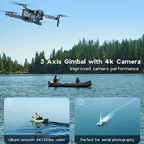 Ruko Upgraded F11 GIM2 Drones with Camera for Adults 4k Video, 3-Axis Gimbal ï¼2-Axis Gimbal+ EIS Anti-shake) Long Range Drone, 9800ft Transmission, 4 Batteries 112 Min Flight Time, Level 6 Wind Resistance by Ruko