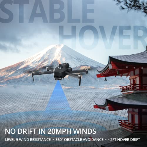 EXO X7 Ranger Plus - High End Camera Drone for Adults. Long Battery & Range, 4K Camera, 3 Axis Gimbal, Obstacle Avoidance, 27MPH Speed. Powerful & Playful Drone with Camera and GPS Return to Home. (1 Battery, Matte Black) by EXO Drones