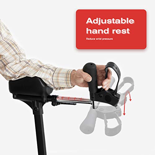 OasisSpace Pneumatic Armrest Walker, All Terrain Tall Walker with Seat,Tall Rolling Mobility Walking Aid with 12â Pneumatic Wheels, Seat and Armrest for Seniors and Adults from OasisSpace