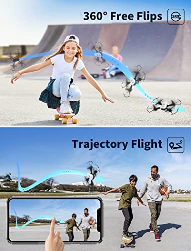 Drones with Camera for Adults/Kids/Beginners - FPV Drone with Camera 1080P Live Video Drones for Kids with 1 Key Fly/Land/Return Design Drones for Adults with 360Â° Flip/Custom Path/164fts Range RC Drone with Voice/Gesture/Gravity Control Gift Ideas from G