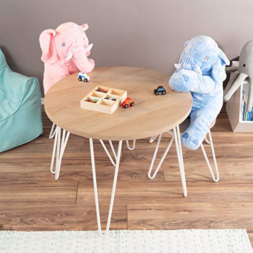 Hey! Play! Wooden Car PlaySet-6-Piece Mini Toy Vehicle Set with Cars, Police and Fire Trucks, Train-Pretend Play Fun for Preschool Boys and Girls by Trademark Global