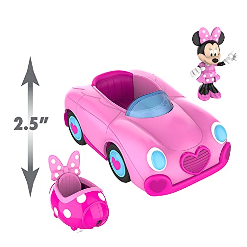 Disney Junior Mickey Mouse Funhouse Transforming Vehicle, Minnie Mouse, Pink Toy Car, Preschool, by Just Play by Just Play