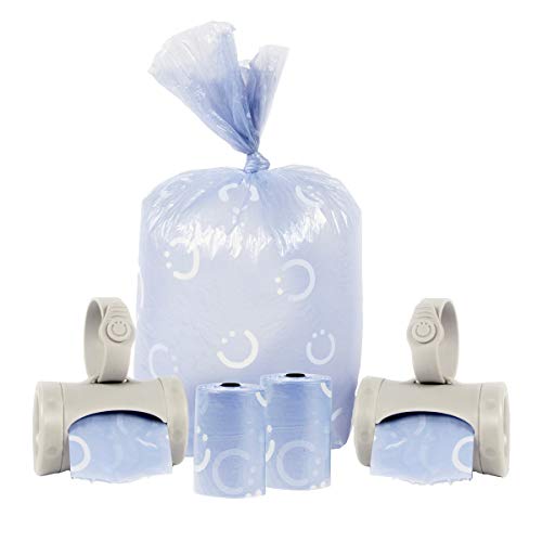 Ubbi On The Go Gray Bag Dispenser Baby Gifts, Lavender Scented, Set of 2 by Pearhead