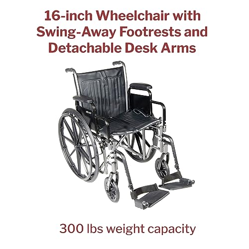 McKesson Wheelchair Steel 18"W x 16"D Swing-Away Footrest 146-SSP218DDA-SF from Drive Medical - McKesson