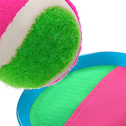 Flywind Toss and Catch Ball Game Set, Catch Game Toys with 6 Paddles and 3 Balls, Outdoor Paddle Ball Beach Games Backyard Ball Throw Sports Games for Kids Adults Family by FLYWIND