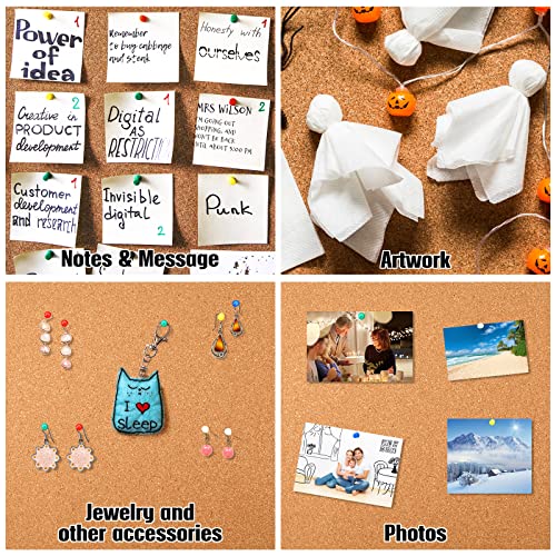 24 Pcs Cork Board Tiles 12"x12" 1/4" Thick Cork Tiles Square Bulletin Boards Cork Sheets with Self Adhesive Backing Brown Corkboards with 120 Self Adhesive for School Office Home Wall DIY Supplies by Crtiin