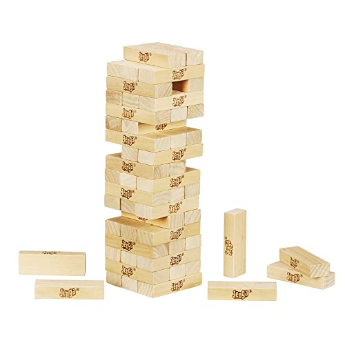 Jenga Game Wooden Blocks Stacking Tumbling Tower Kids Game Ages 6 and Up (Amazon Exclusive) from Hasbro Games