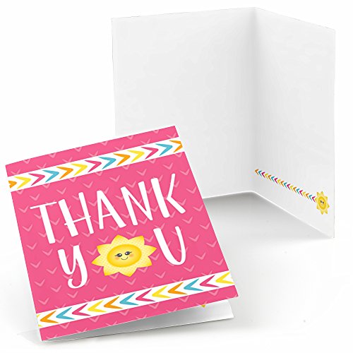 You Are My Sunshine - Baby Shower or Birthday Party Thank You Cards (8 count) by Big Dot of Happiness, LLC