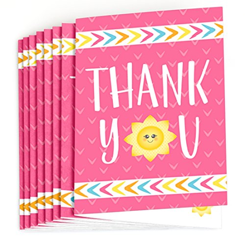 You Are My Sunshine - Baby Shower or Birthday Party Thank You Cards (8 count) by Big Dot of Happiness, LLC