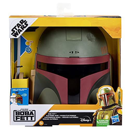 STAR WARS Boba Fett Electronic Mask with Sound Effects, Costume for Kids, Toys for 5 Year Old Boys and Girls by Hasbro