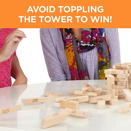 Jenga Game Wooden Blocks Stacking Tumbling Tower Kids Game Ages 6 and Up (Amazon Exclusive) from Hasbro Games