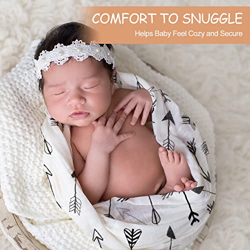 UAREHIBY Baby Shower Gifts, Neutral Baby Gift Baskets Woven Gift Box Muslin Swaddle Blankets Babies Lovey Toy Rattle Socks Bibs Onesies Infant Gift Essentials, Newborn Baby Gifts for Girls Boys by UAREHIBY