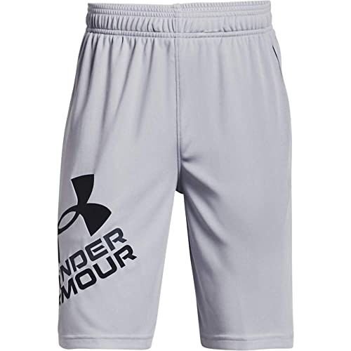 Under Armour Boys' Prototype 2.0 Logo Shorts, Mod Gray (011)/Black, Small from Under Armour Apparel