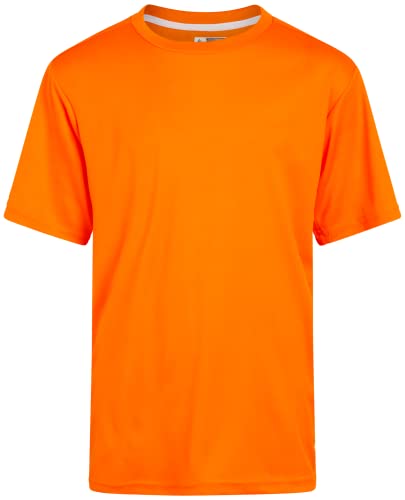 RBX Boysâ Athletic T-Shirt â 3 Pack Active Performance Dry-Fit Sports Tee (8-20), Size 10-12, Spring Fatigue/White/Vibrant Orange from 