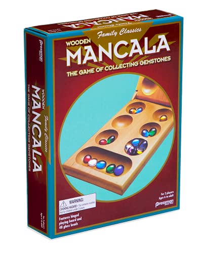 Pressman Mancala - Real Wood Folding Set, with Multicolor Stones by Pressman from Pressman Toys