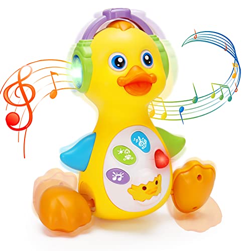 Baby Musical Duck Toy Dancing Walking Tummy Time Toys Light Up Infant Toys 0-3 3-6 Month Baby Toys 6-12 12-18 Months Gifts for 1 Year Old Boys Girls Baby Learning Development Toy Toddler Toys Age 1-2 from Tsomtto