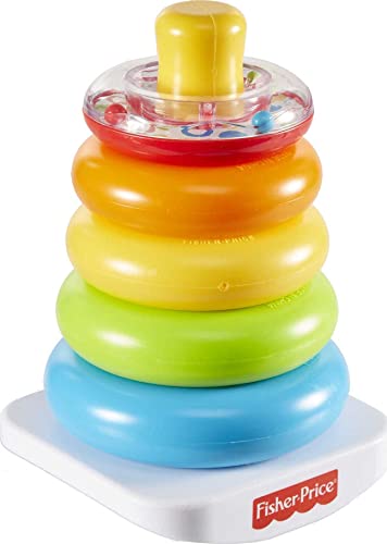 Fisher-Price Rock-a-Stack, Bat-at Ring-Stacking Toy for Infants Ages 6 Months and Older from Fisher-Price