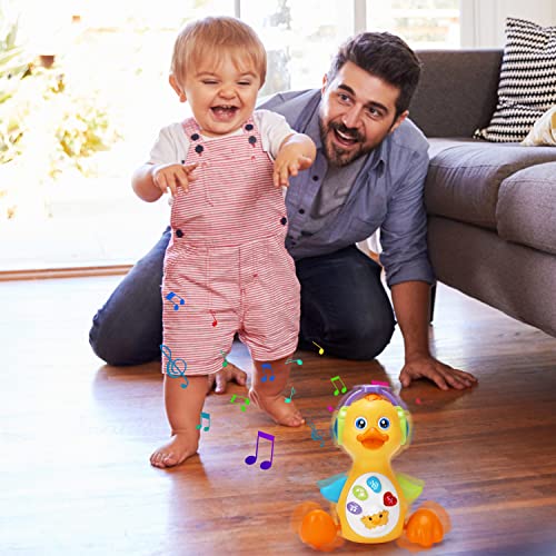 Baby Musical Duck Toy Dancing Walking Tummy Time Toys Light Up Infant Toys 0-3 3-6 Month Baby Toys 6-12 12-18 Months Gifts for 1 Year Old Boys Girls Baby Learning Development Toy Toddler Toys Age 1-2 from Tsomtto