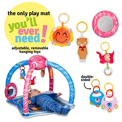 Splashin'kids Baby Water Play Mat Activity Center Gym Tummy Time Overhead Toys Water Mat Baby Toys Infant Toys Sensory Toy playmat by Splashin'kids