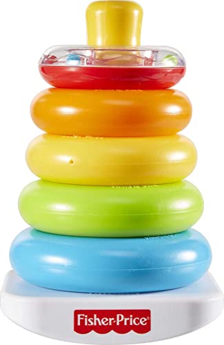 Fisher-Price Rock-a-Stack, Bat-at Ring-Stacking Toy for Infants Ages 6 Months and Older from Fisher-Price